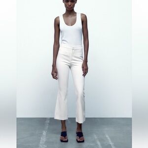 ZAR White Mini Flare Pants